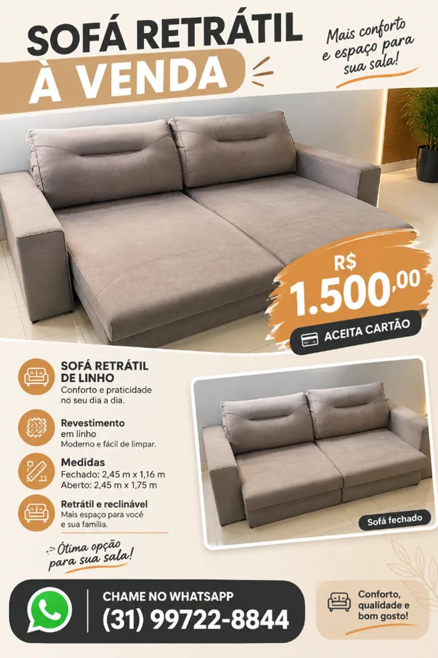 Sofá Retrátil