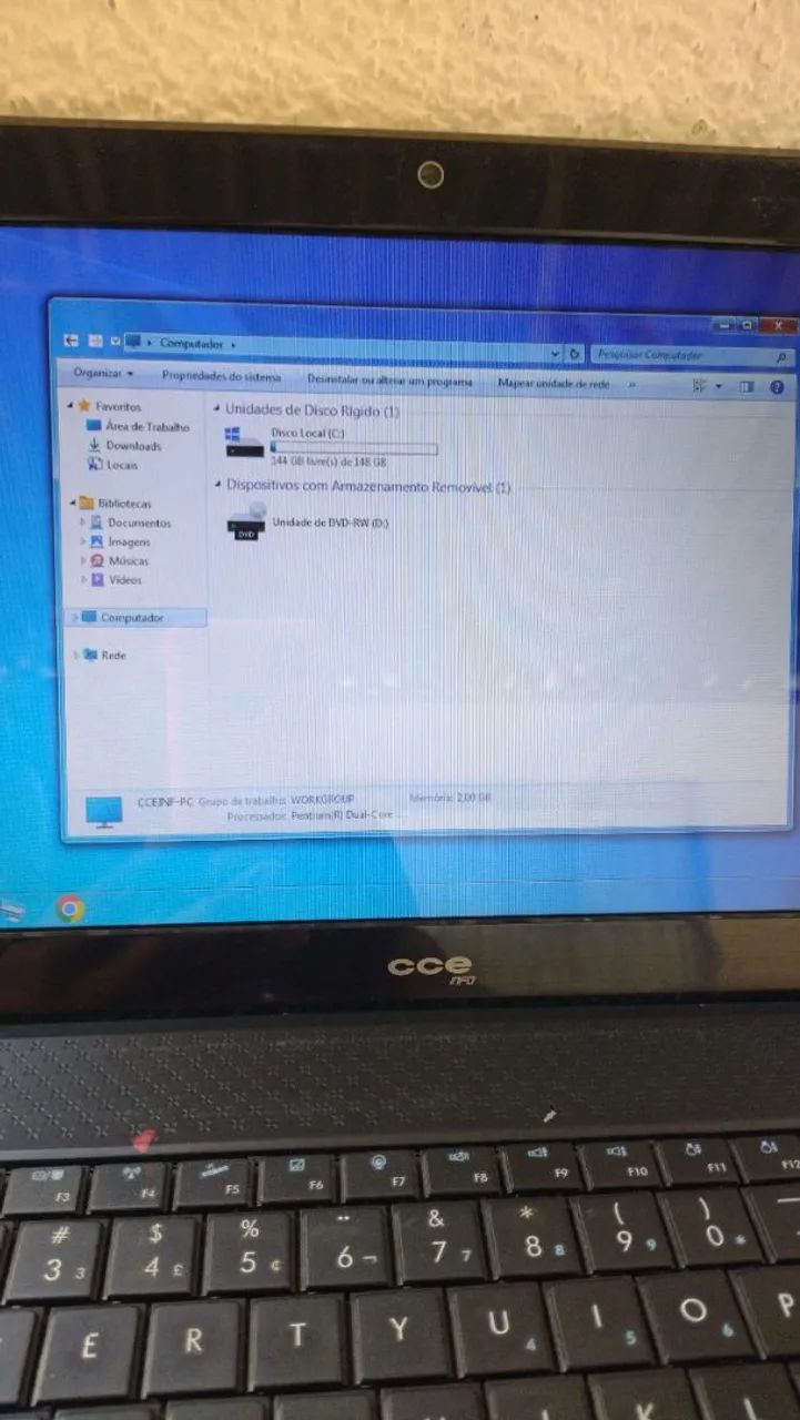 Notebook CCE INFO Windows 7Pro Ativado 2G TOP  - Foto 4