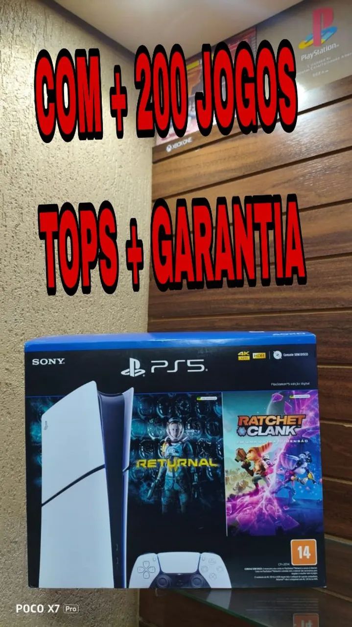 PS5 + 200 JOGOS TOPS 