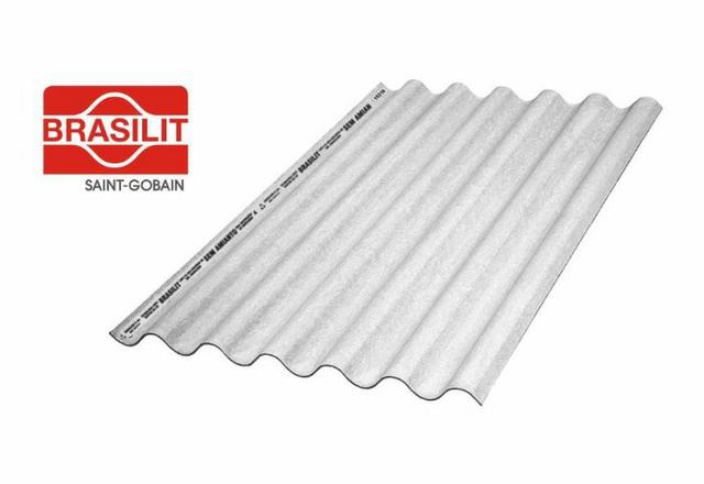 Telha Brasilit Fibrocimento 5mm ( 2.44x1.10x5mm ) sem amianto