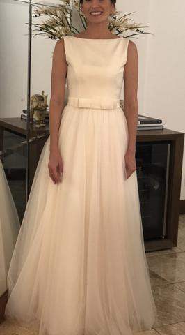 vestido de noiva de cetim bucol