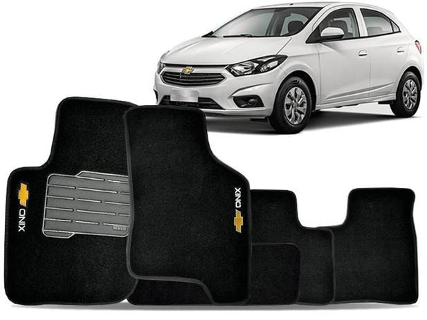 Tapete Carpete Preto Bordado Específicos Para Todos os Carros