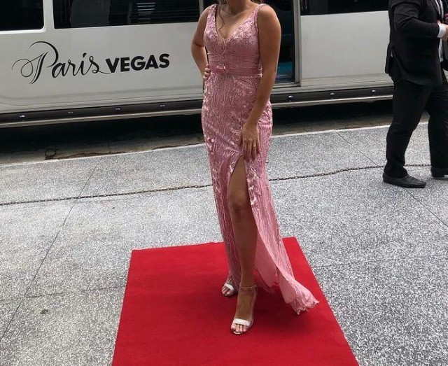 Vestido de Festa para Madrinha rose tamanho P