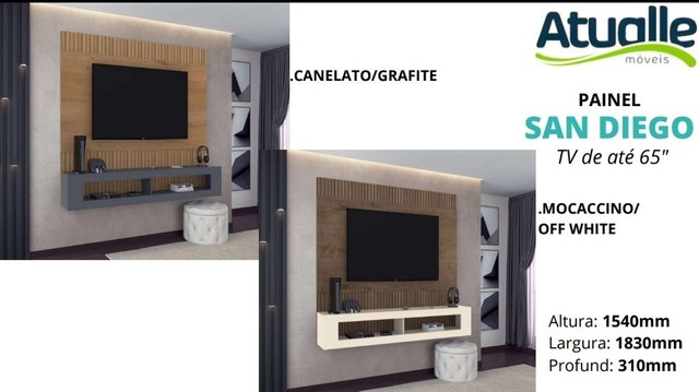 Painel San Diego para TV de até 65" **novo na caixa**