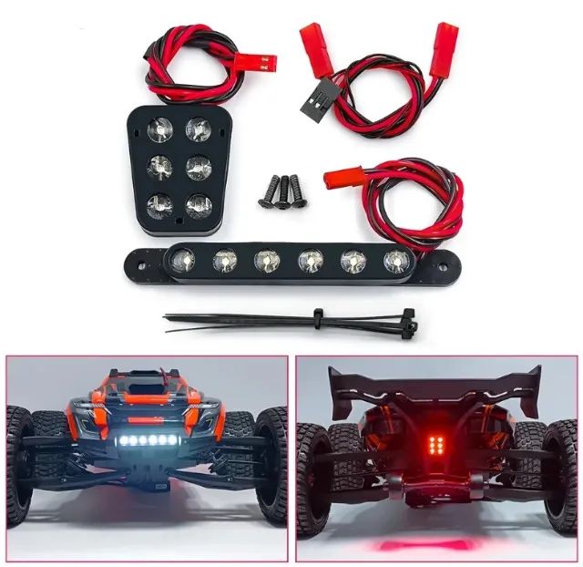 Kit de Iluminação de Led Dianteria e Traseira Para Rc Traxxas XRT