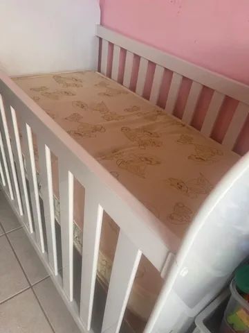 Berço Branco Com Colchão  - Foto 3