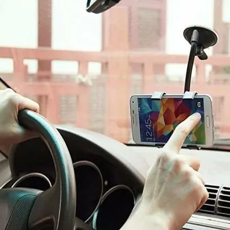 Suporte de celular veicular com ventosa e braço articulado uber pop promoção - Foto 5