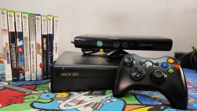Xbox 360 // Bloqueado e Novo c/ 6 jogos e controle - Videogames