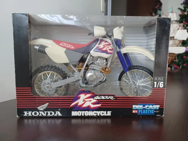 Moto de Ferro Trilha Miniatura Honda CRF 450R 1:6 na Caixa New-Ray