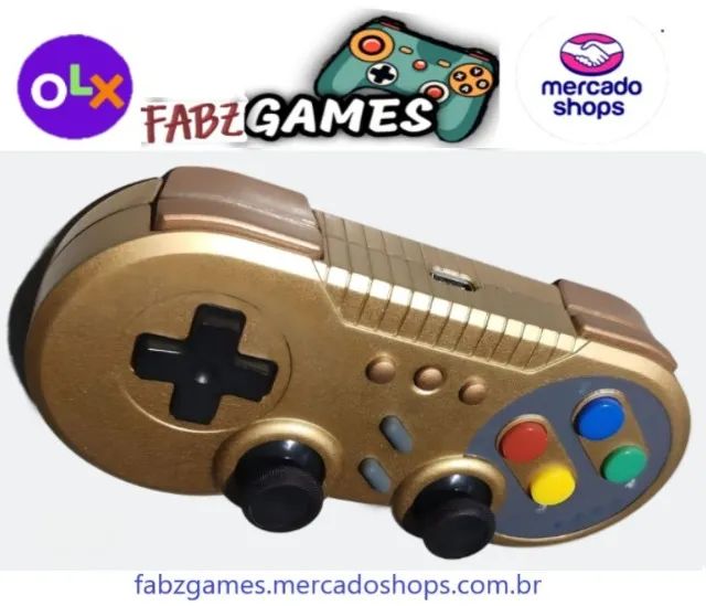 Controle Nintendo Switch Dourado Gamepad Novo modelo Super Nintendo