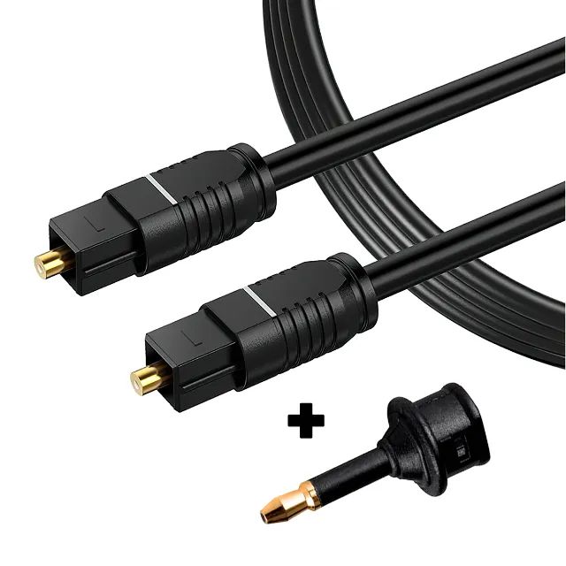 Adaptador Mini Toslink com Cabo De Áudio Óptico 1m 2m 3m 5m 10m Spdif Ótico Digital
