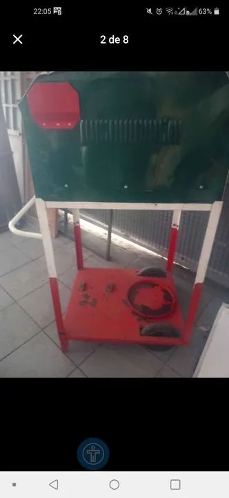 Carrinho pizza esfiha com rodinha transporteí - Foto 4