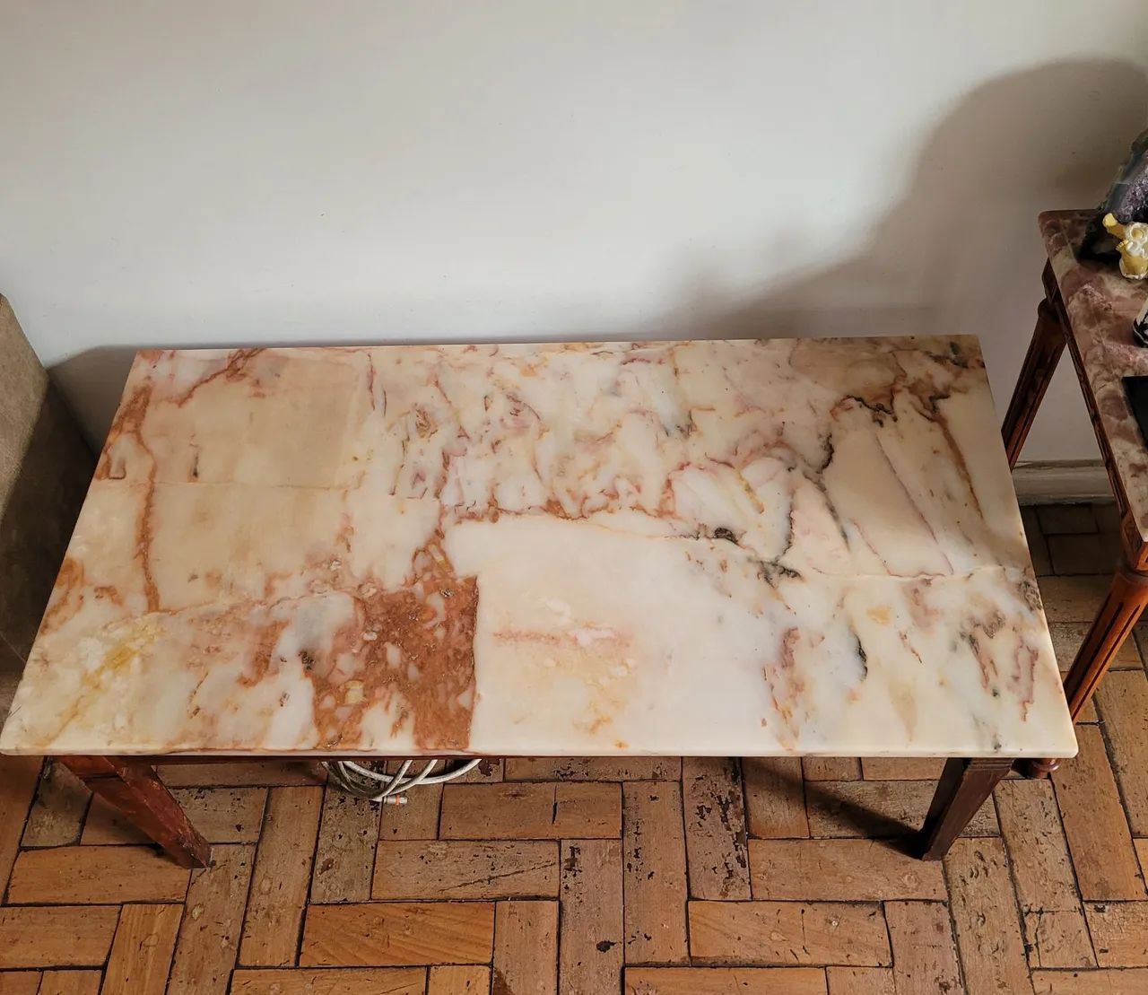 Mesa de centro tampo de Mármore Rosa - Foto 4