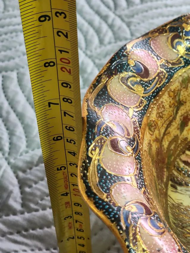 Lindo centro  de mesa em porcelana  pintado a mão  - Foto 6