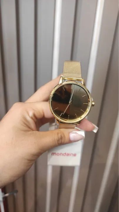 Relógio Feminino Dourado Mondaine