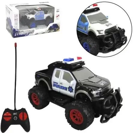 mini carro controle remoto  policia pick up cp110600 16cm - Foto 2