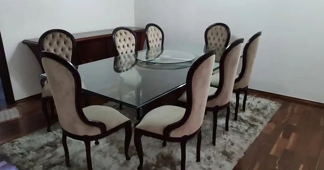 Vendo conjunto mesa luxuosa semi nova. - Foto 2