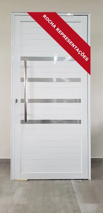 Portas Lambril Roma - Branco e Preto Perfil 30 ( Novo )