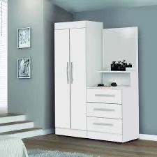 Guarda Roupa Solteiro Novo Branco