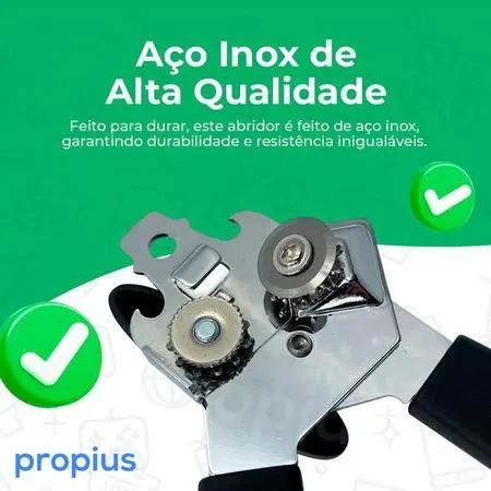 Abridor De Lata e Garrafa 3 Em 1 Multifuncional Automático Americano Industrial Cozinha - Foto 6