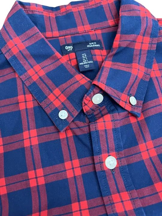 Camisa xadrez vermelha e azul gap nova G veste M  - Foto 4