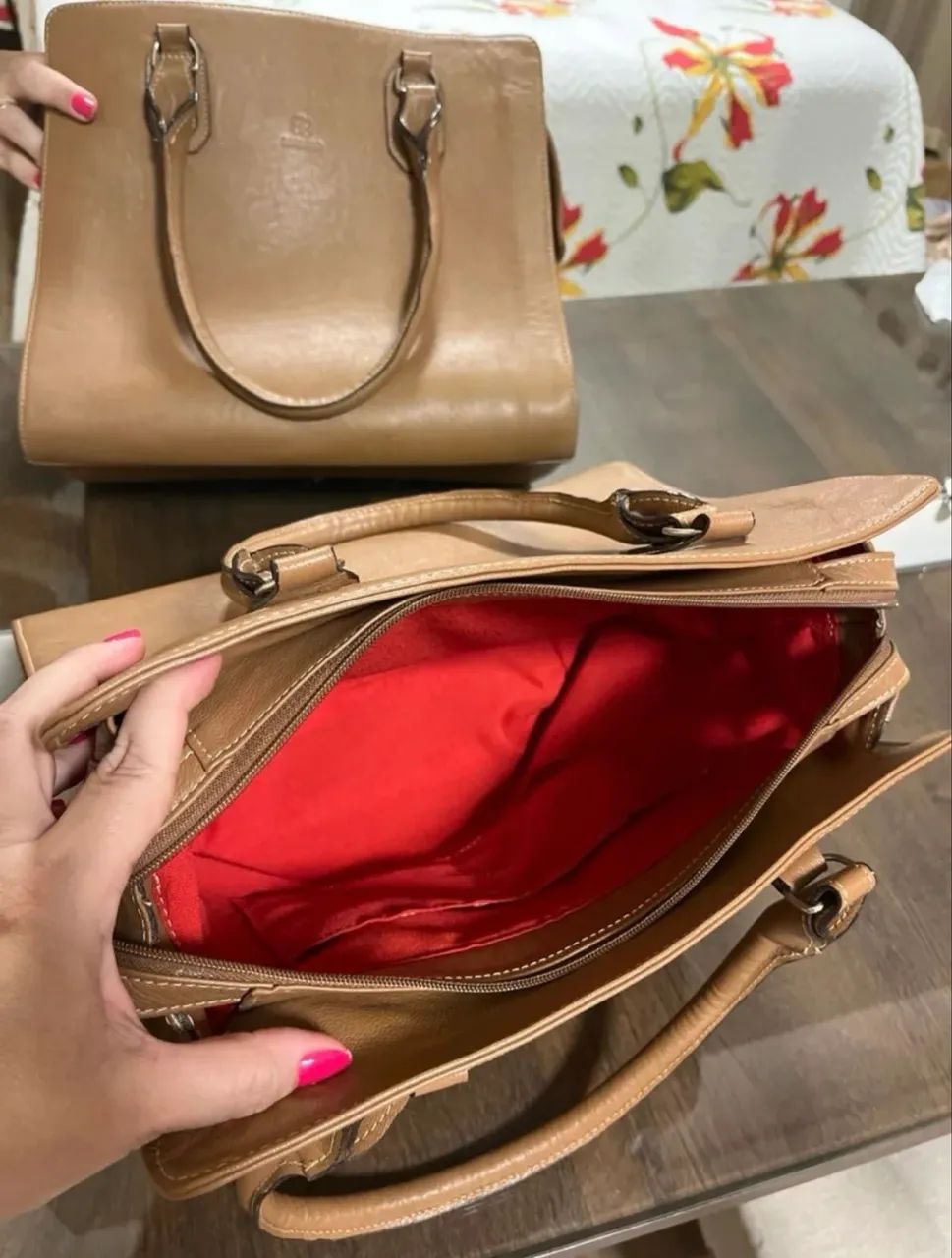 Bolsa em Couro Legítimo | Caramelo - Foto 3