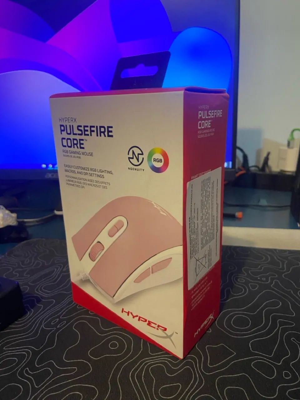 Mouse Gamer HyperX Pulsefire Core RGB - Rosa