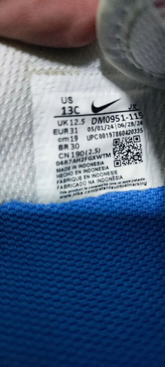 Tênis Infantil Nike Cortez Tam. 30 Original Usado - Foto 5