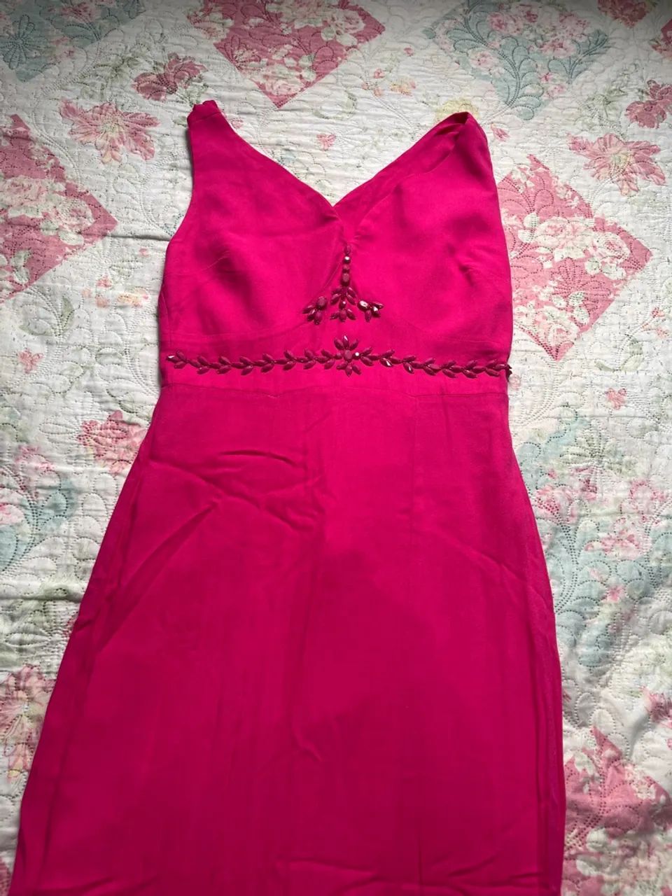 Vestido longo rosa elegante - Foto 2