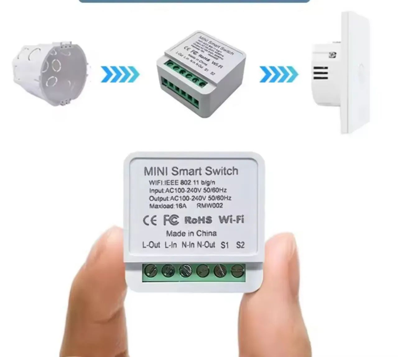 Interruptor Mini Smart Wi-Fi 16A - Compatível com Alexa - Foto 2
