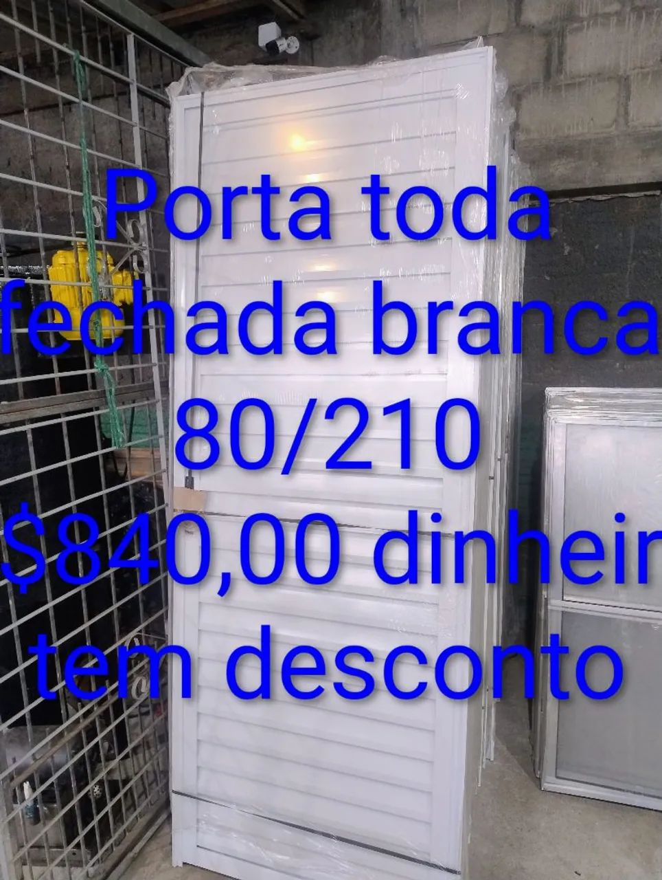 No dinheiro 10% desconto Porta de alumínio Nova 80/210 - Foto 2