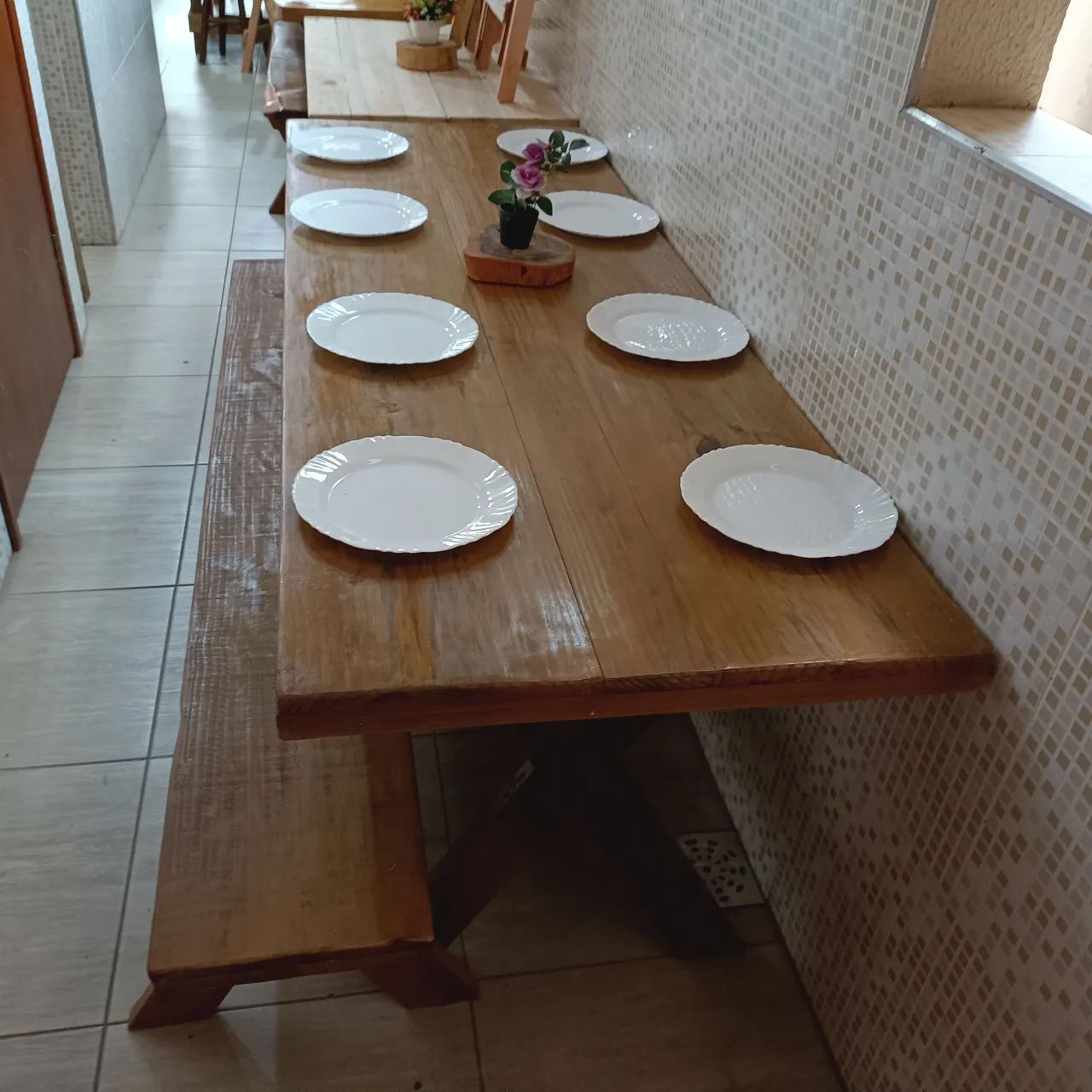 Mesa nova rústica para área gourmet