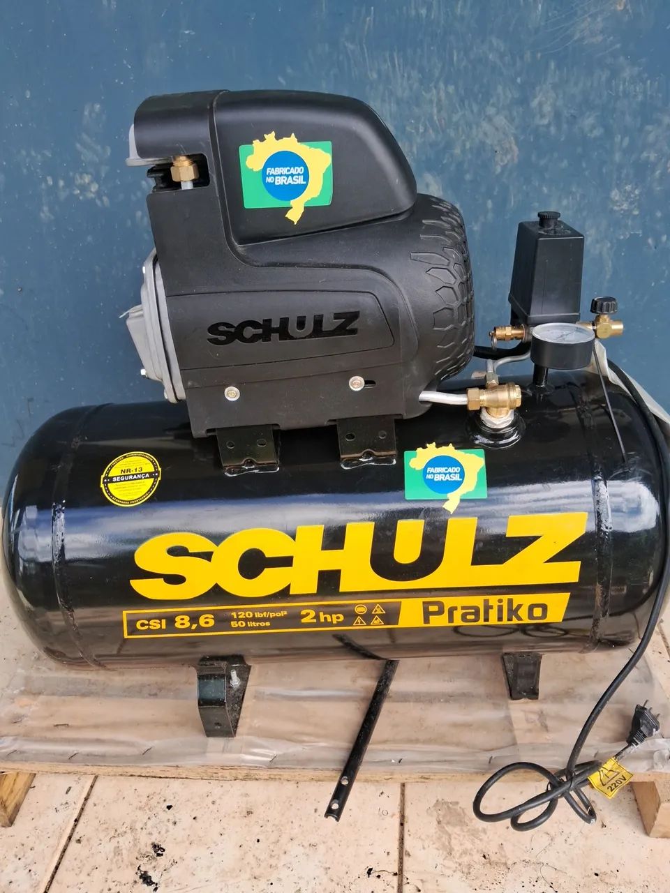 Compressor de ar Schulz 50 litros .  - Foto 5