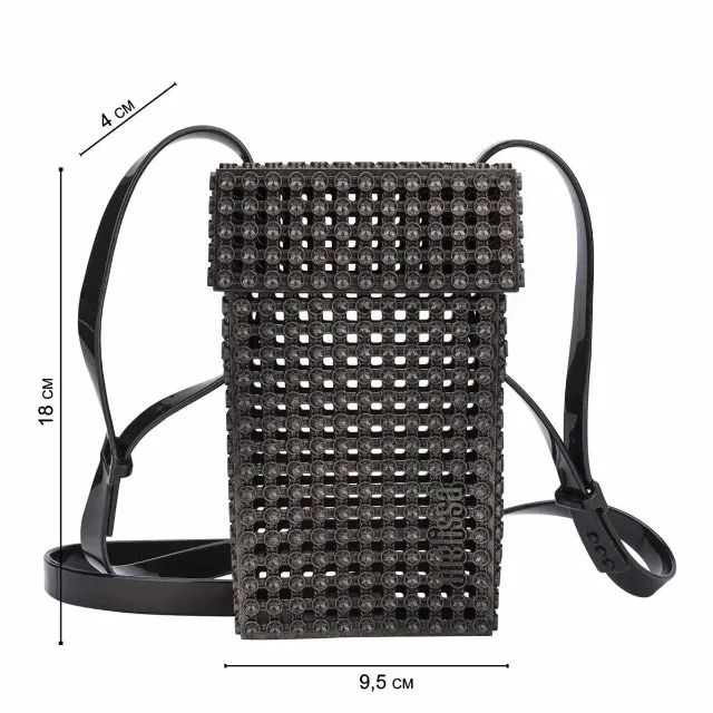 bolsa melissa strass preto bronze 33823 - Foto 5