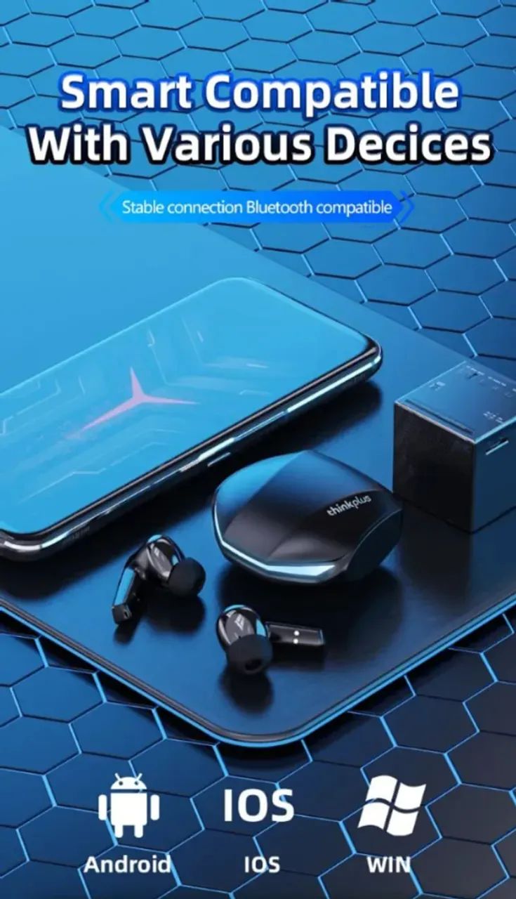 Fone de Ouvido Lenovo GM2 Pro - Bluetooth - Preto - Novo Lacrado - Foto 6