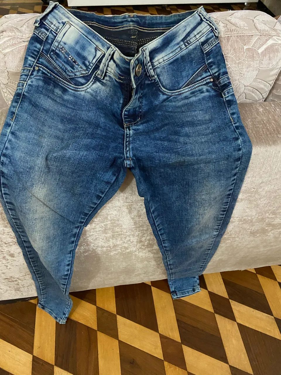 CALÇA JEANS FEMININA SAWARY NÚMERO 34 - Foto 2