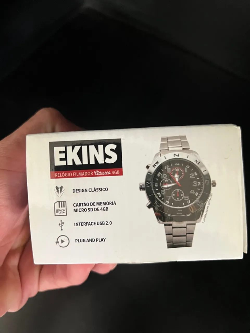 Relógio Filmador Ekins Clássico 4GB - Design e funcionalidade!