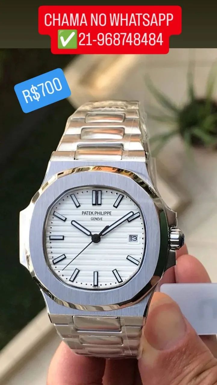 Relógio Patek Philippe Nautilus FUNDO BRANCO AUTOMÁTICO  - Foto 2