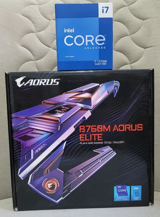Intel Core I7 13700k + Placa Mae B760M AORUS ELITE - Foto 5