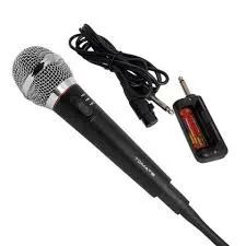 Microfone Sem Fio P10 - 2 em 1 - Com fio e Sem Fio