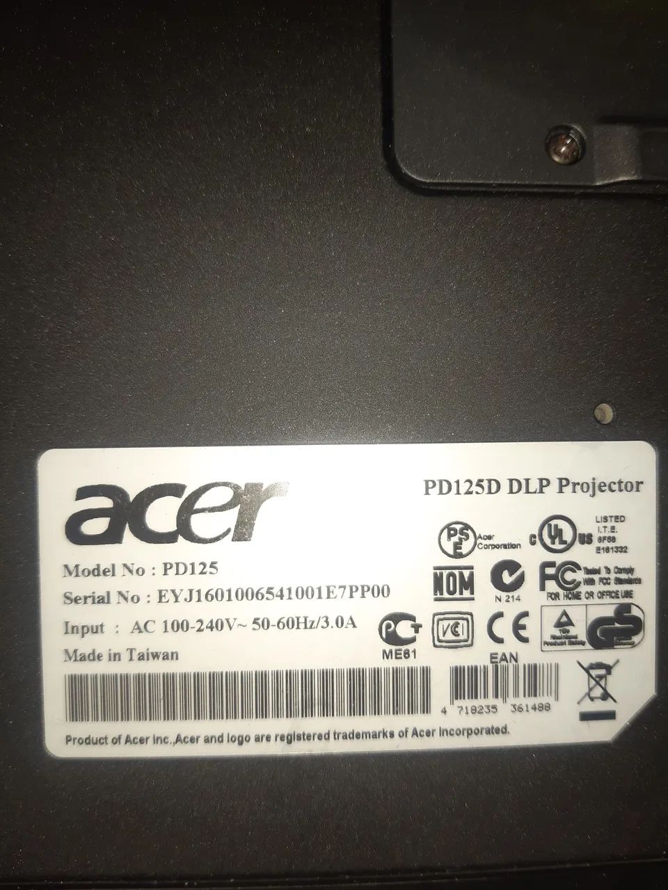 Projetor Acer PD125D - Foto 5
