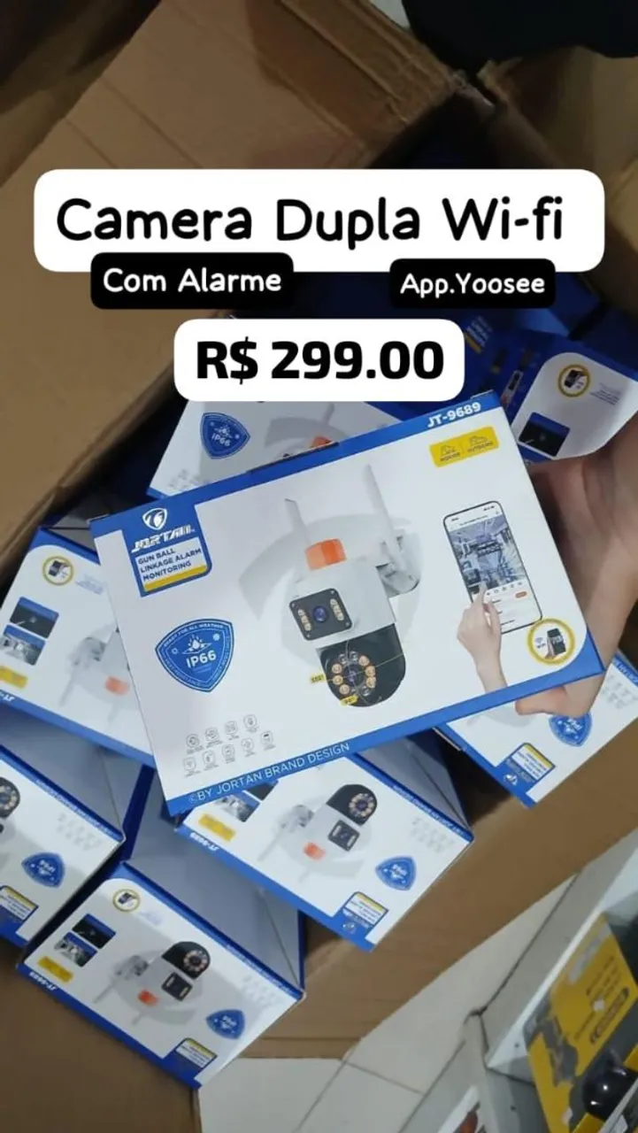 Câmera Dupla Wi-fi com Alarme - Segurança Total para sua Casa