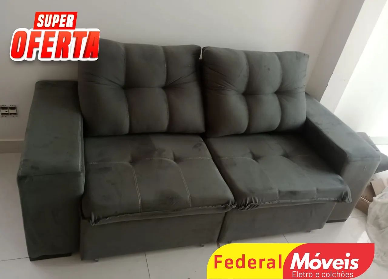 Sofá 2,00m Retrátil e Reclinável - Oferta 