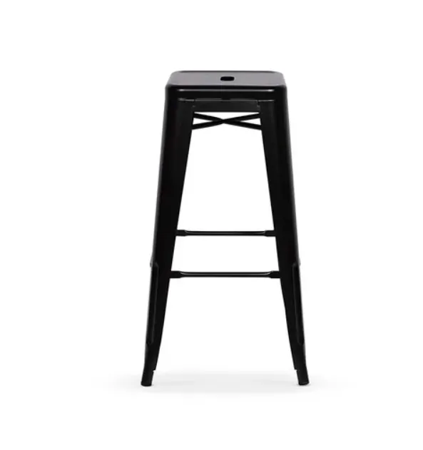 Banqueta Tolix Preta alta 76cm