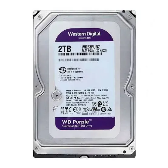 HD Western Digital 2TB Purple Surveillance