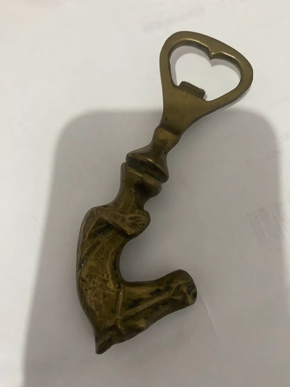 Abridor de garrafa antigo em bronze - Foto 3