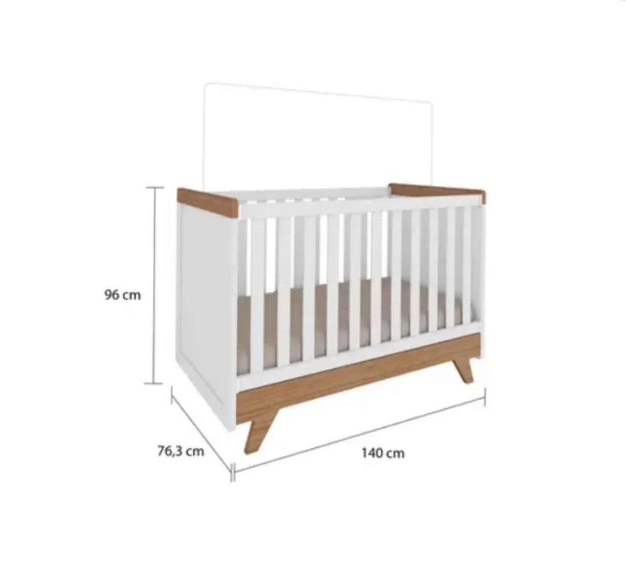 Berço retrô com colchão  - Foto 2