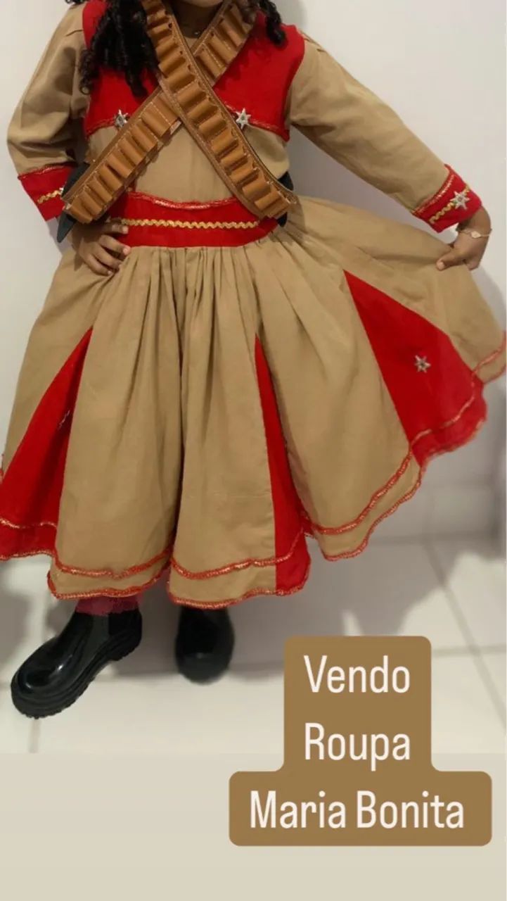 Vestido Maria Bonita - Veste até tamanho 6 Anos