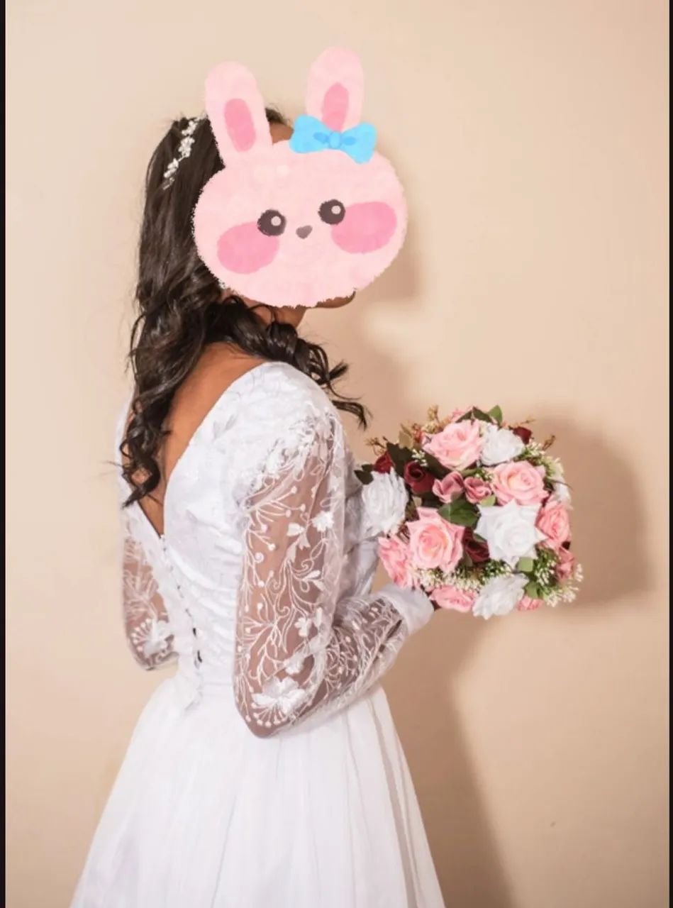 Vestido de Noiva Elegante e Romântico - Foto 3