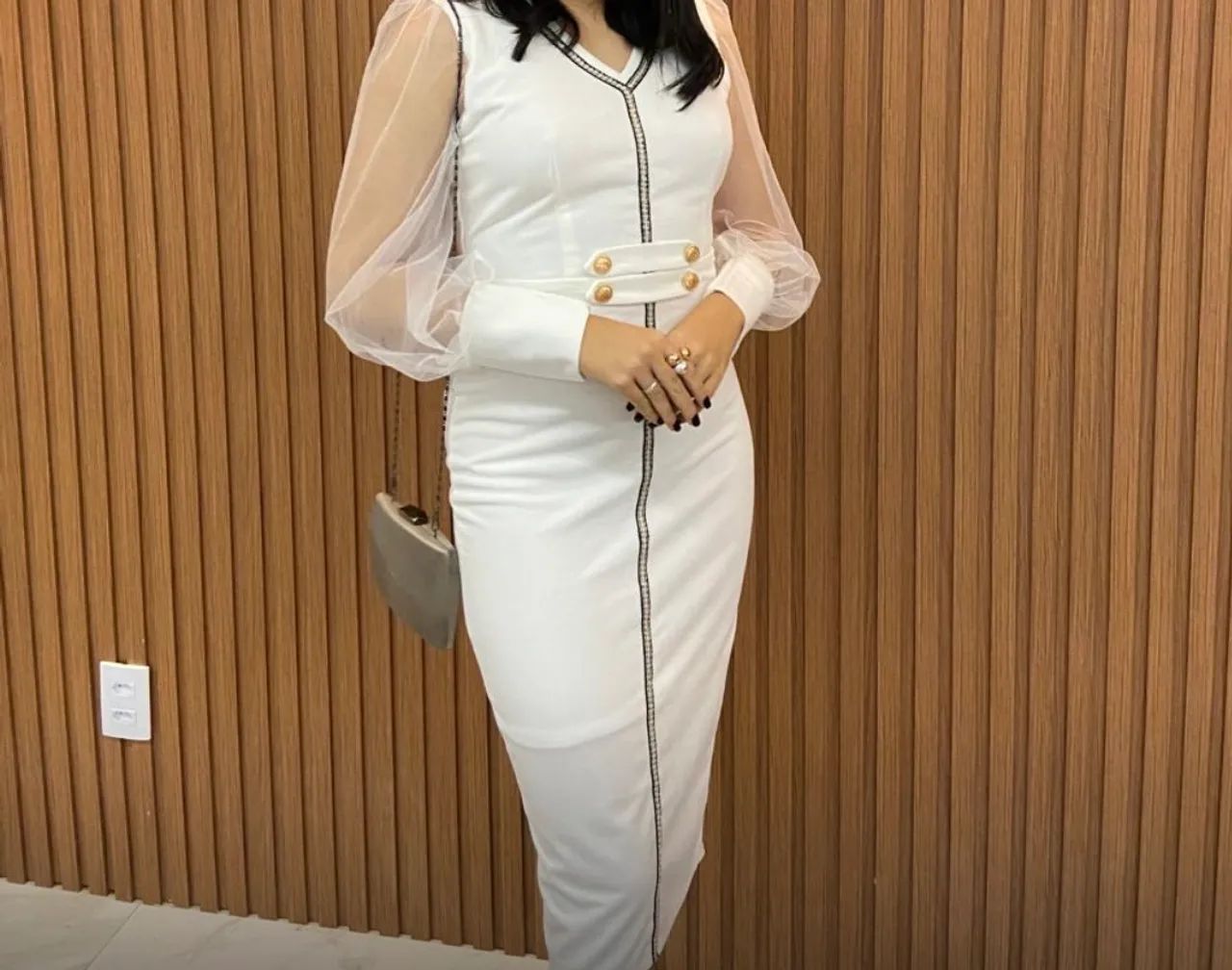 Vestido branco elegante